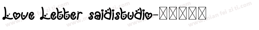 Love Letter saidistudio字体转换